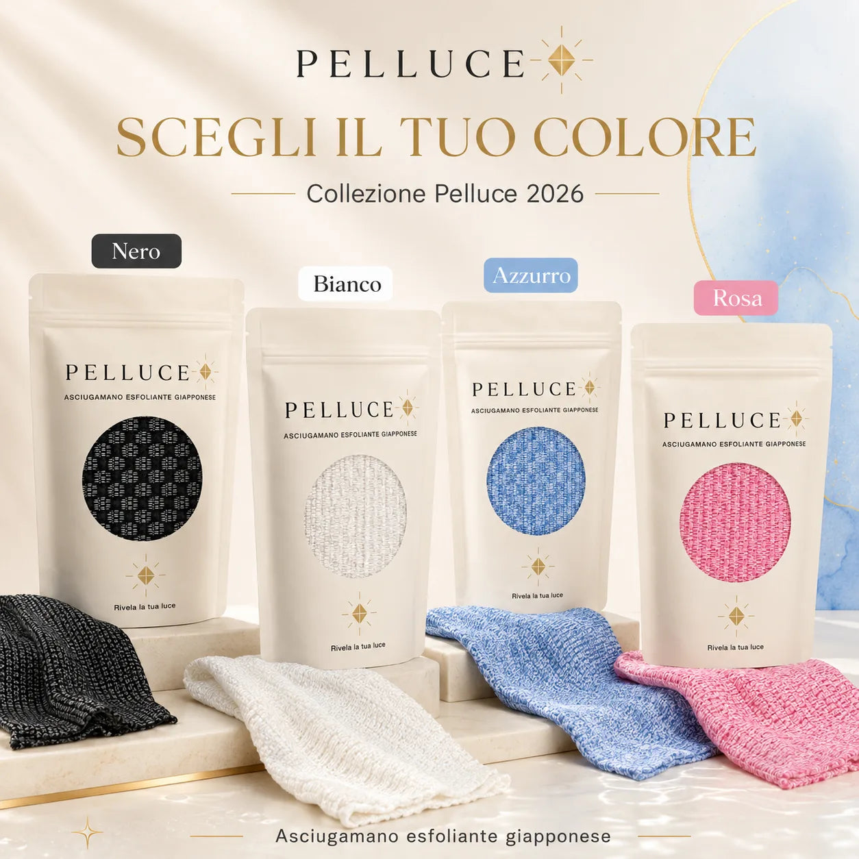 Pelluce Telo Doccia Esfoliante Antibatterico