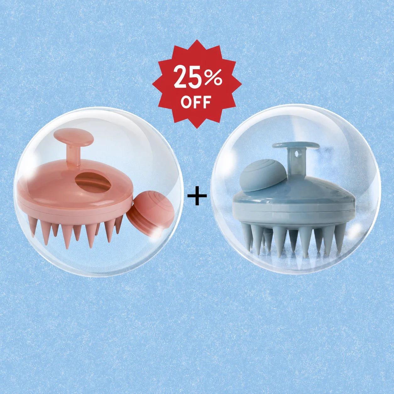 Pelluce Spazzola massaggiante per cuoio capelluto con dispenser shampoo
