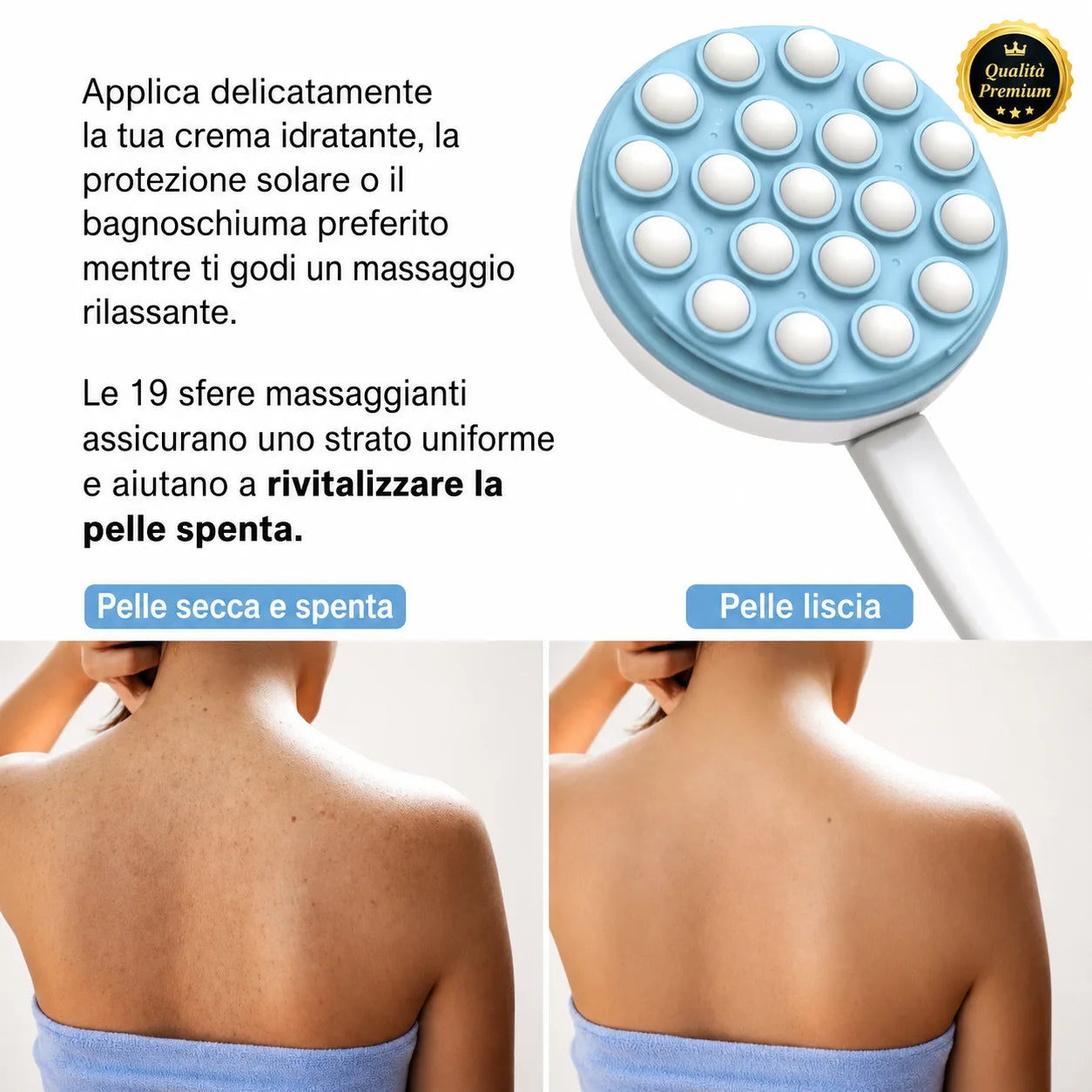 Pelluce Applicatore per Lozione per la Schiena